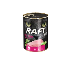 Вологий корм для котів DOLINA NOTECI Rafi Cat Adult з індичкою 400 г (5902921303831)