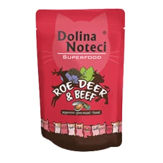 Вологий корм для котів DOLINA NOTECI Superfood з олениною та яловичиною 85 г (5902921304722)