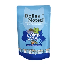 Вологий корм для котів DOLINA NOTECI Superfood з ягням та телятиною 85 г (5902921304753)