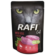 Вологий корм для котів DOLINA NOTECI Rafi Cat Adult з телятиною 100 г (5902921394549)