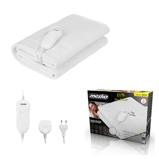 Електропростирадло Mesko MS 7419 4 режими 60 Вт White (5902934832564)