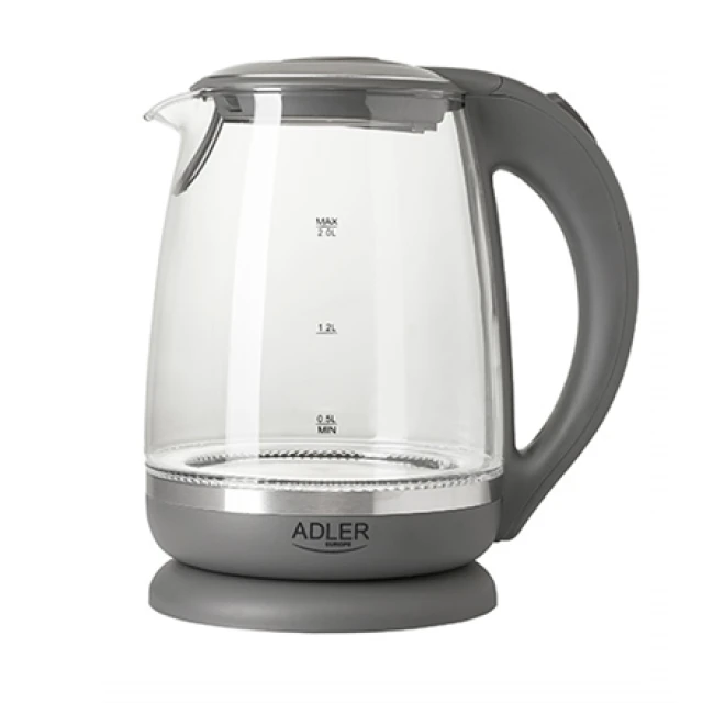 Електрочайник Adler AD 1286 2200 Вт 2 л Grey (5902934834230)