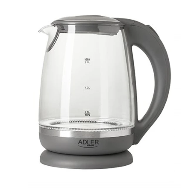 Електрочайник Adler AD 1286 2200 Вт 2 л Grey (5902934834230)