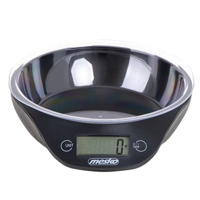 Ваги кухонні Mesko MS 3164 з чашею 5 кг Black (5902934834667)