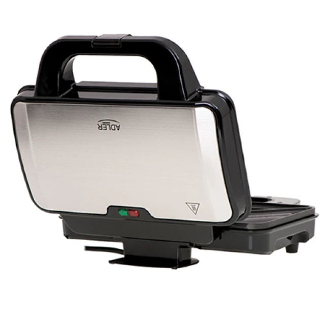 Сендвічниця Adler AD 3043 900 Вт 2 тости Black (5902934835459)