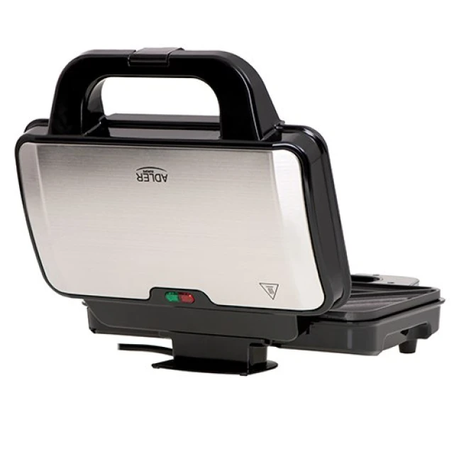 Сендвічниця Adler AD 3043 900 Вт 2 тости Black (5902934835459)