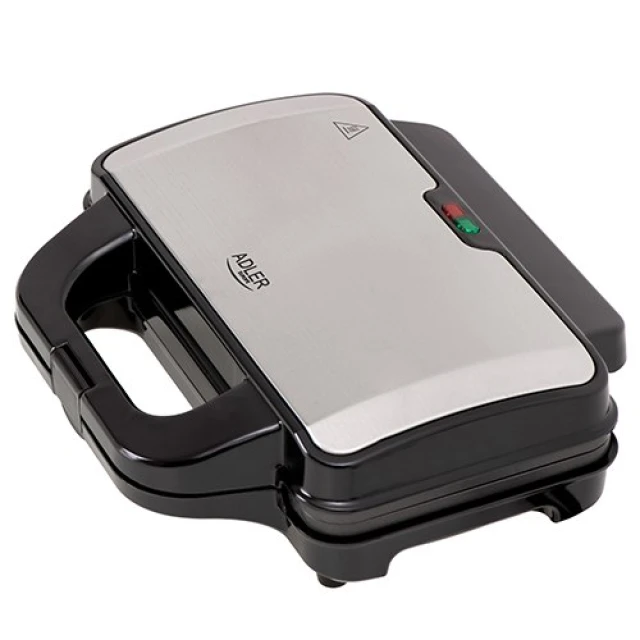 Сендвічниця Adler AD 3043 900 Вт 2 тости Black (5902934835459)