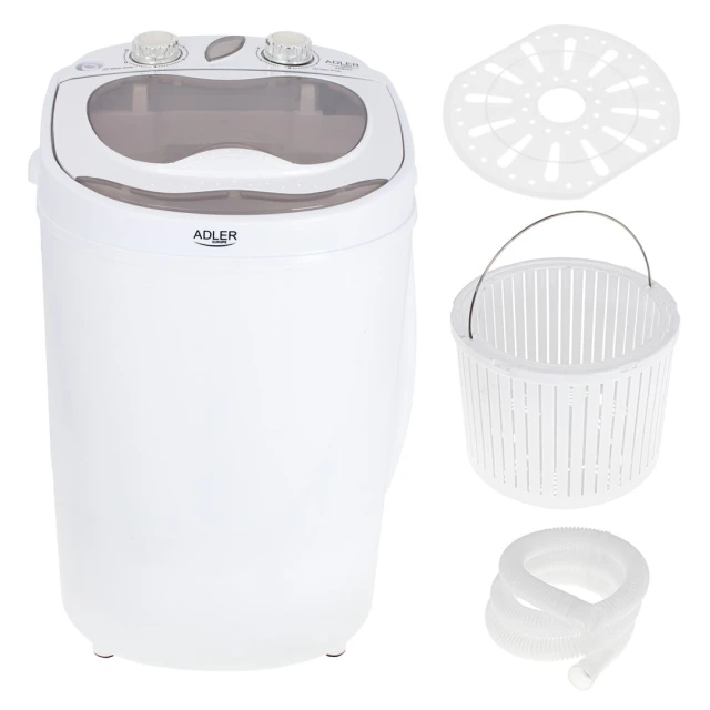Міні пральна машина Adler AD8055 3 кг White (5902934835749)