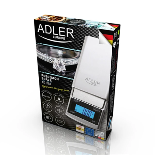 Ваги прецизійні Adler AD 3168 Silver (5902934837262)