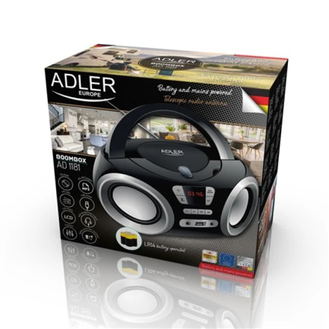CD-магнитола Adler AD 1181 (5902934838580)