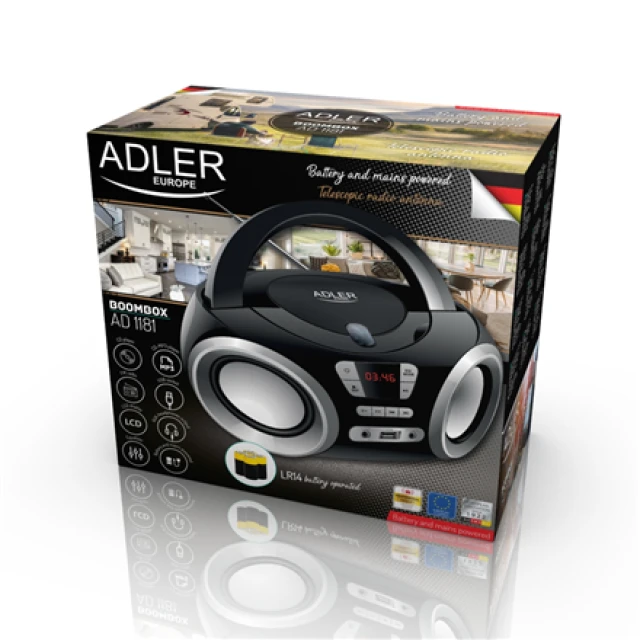 CD-магнитола Adler AD 1181 (5902934838580)