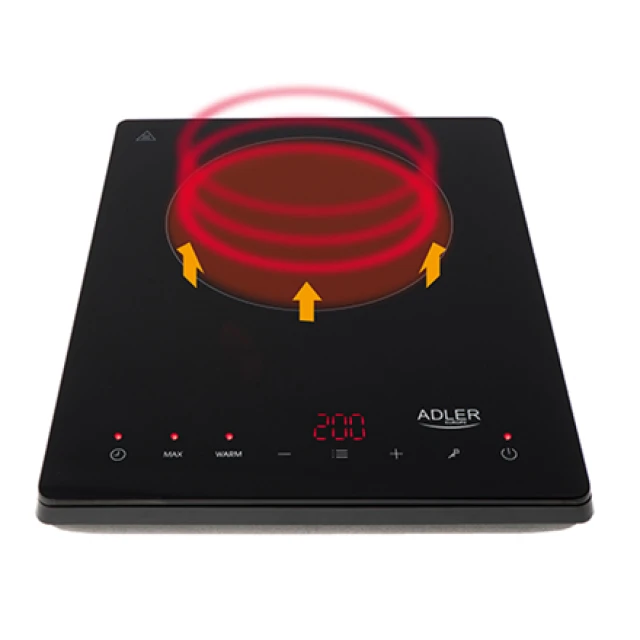 Индукционная варочная поверхность Adler AD 6513 1 конфорка Black (5902934838856)
