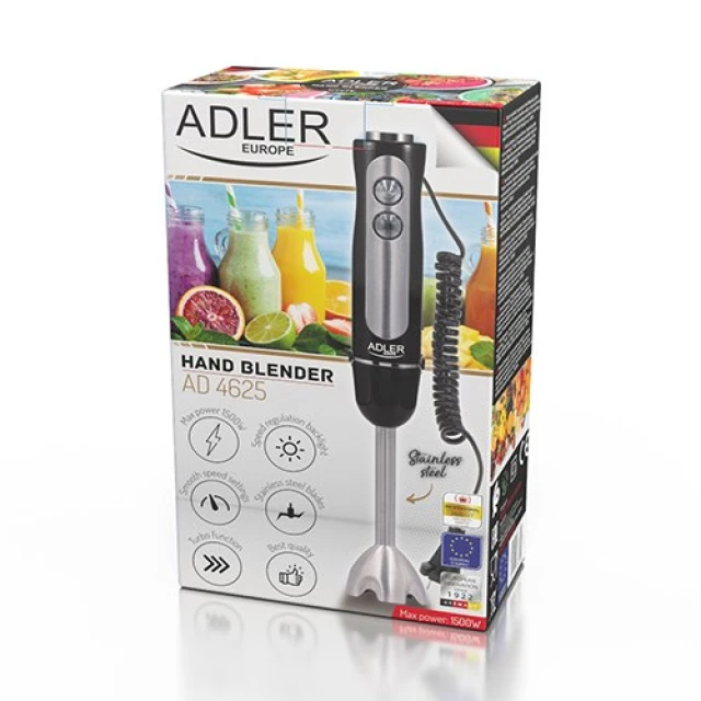 Занурювальний блендер Adler AD4625b 850 Вт 5 швидкостей Black (5902934839013)