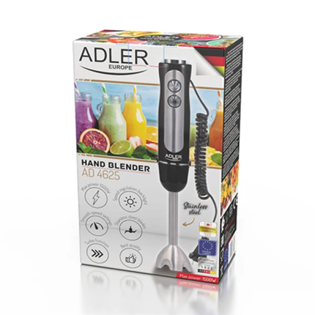Занурювальний блендер Adler AD4625b 850 Вт 5 швидкостей Black (5902934839013)