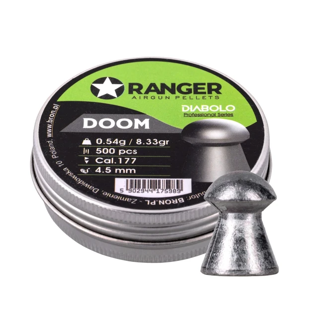 Кулі пневматичні RANGER Diabolo Professional Doom 4,5 мм 0,54 г 500 шт (5902944175989)