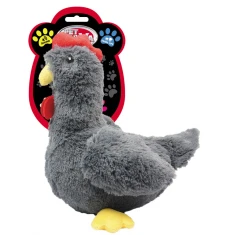 Игрушка для собак Aqua Nova Курица плюшевая с пищалкой 34 см Gray (5903031440867)