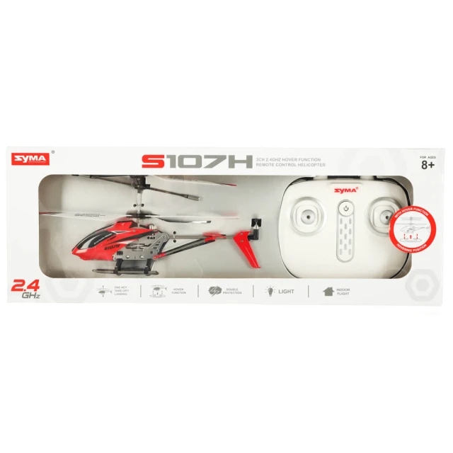 Вертолёт Syma S107H 2,4 GHz RTF на радиоуправлении Red (5903039706347)