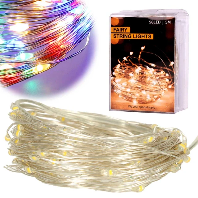 Світлодіодна гірлянда-дріт 5 м 50 LED мультиколор (5903039731905)