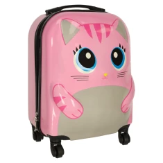 Валіза дитяча на колесах Кіт 23,5 л Pink (5903039747784)