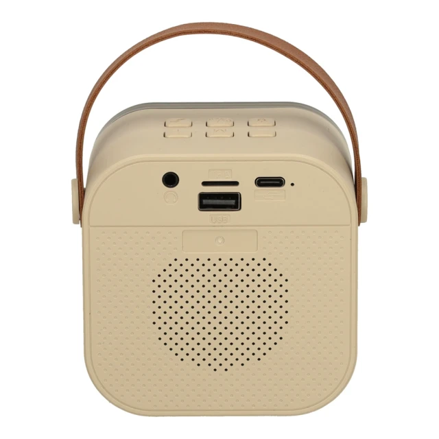 Караоке-система IKONKA з 2 мікрофонами Bluetooth RGB 6 Вт Beige (5903039757257)