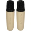 Караоке-система IKONKA з 2 мікрофонами Bluetooth RGB 6 Вт Beige (5903039757257)