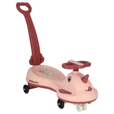 Каталка гравітаційна Swing Fix S1 скутер з ручкою макс. 65 кг Pink (5903039765931)
