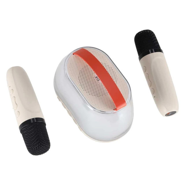 Набір для караоке Bluetooth-колонка з підсвічуванням RGB LED 2 мікрофони USB (5903039770218)