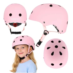 Шолом велосипедний для дітей регульований Trike Fix LED S 48-54 см Pink (5903039771444)