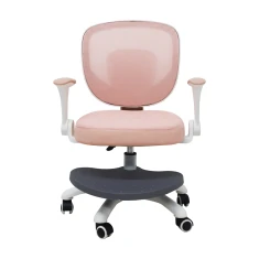 Крісло дитяче для столу обертове регульоване з підніжкою Pink (5903039774940)
