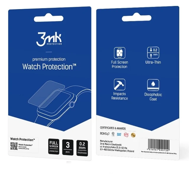 Захисне скло 3mk FlexibleGlass (3 PCS) для Garmin FR (735XT) Transparent (5903108289313)
