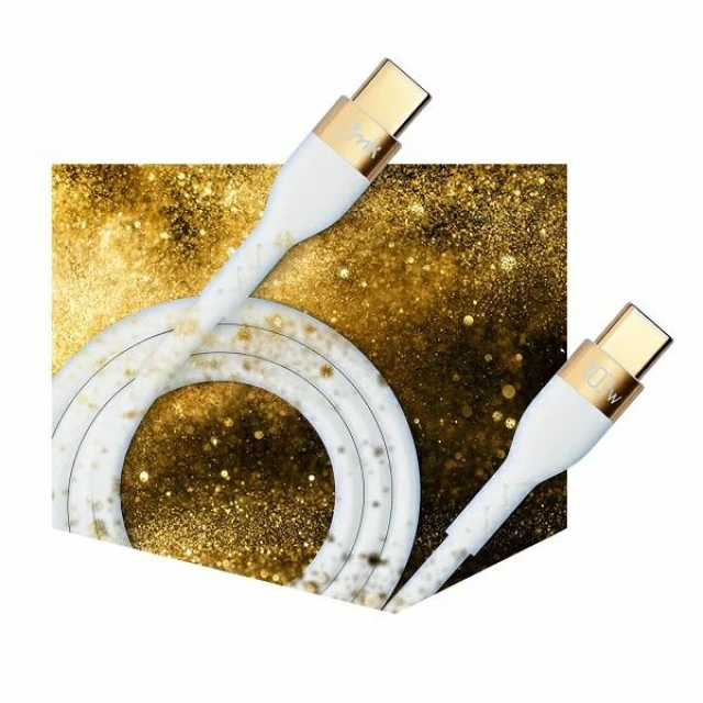 Кабель 3mk HyperSilicone USB-C to USB-C 100W 2m White (5903108464598)