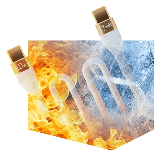 Кабель 3mk HyperSilicone USB-C to USB-C 100W 2m White (5903108464598)