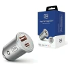 Автомобильное зарядное устройство 3mk HyperCar Charger USB-C | USB-A 45W Grey (5903108527231)
