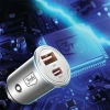 Автомобильное зарядное устройство 3mk HyperCar Charger USB-C | USB-A 45W Grey (5903108527231)