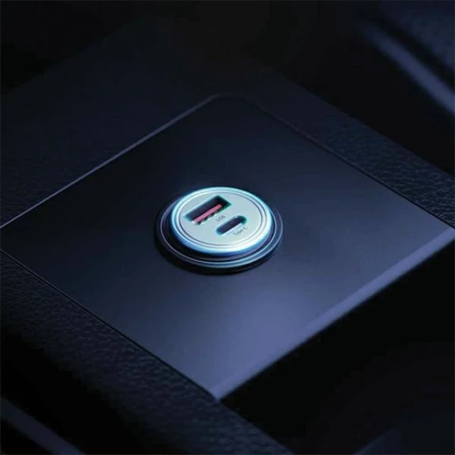Автомобильное зарядное устройство 3mk HyperCar Charger USB-C | USB-A 45W Grey (5903108527231)