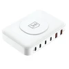 Мережевий зарядний пристрій 3mk Hyper Charger PowerMax QC/PD 100W 4xUSB-C | 2x USB-A White