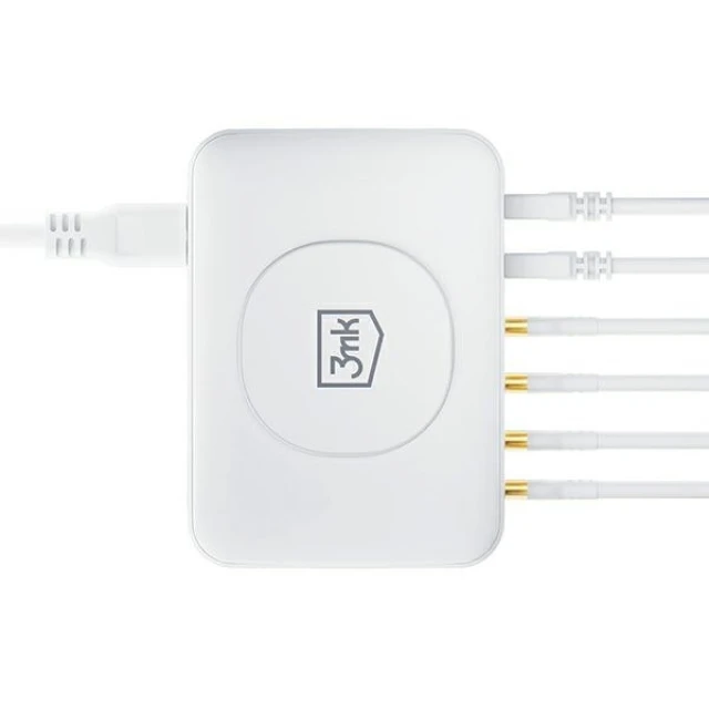 Мережевий зарядний пристрій 3mk Hyper Charger PowerMax QC/PD 100W 4xUSB-C | 2x USB-A White