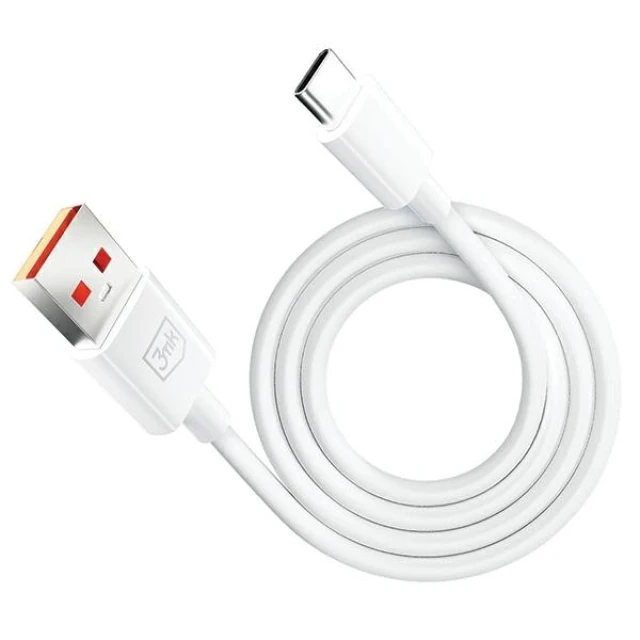 Кабель 3mk Hyper Cable USB-A to USB-C 5A 60W 1.2m White (5903108527262)