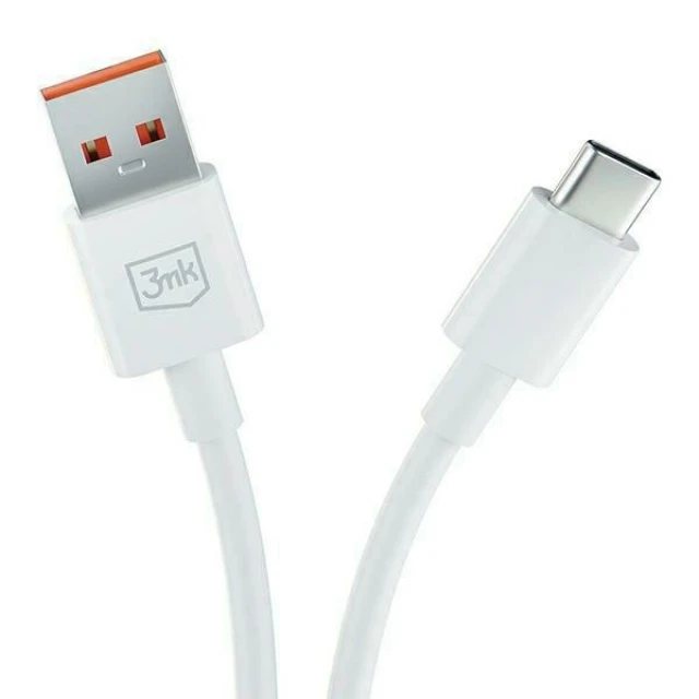 Кабель 3mk Hyper Cable USB-A to USB-C 5A 60W 1.2m White (5903108527262)