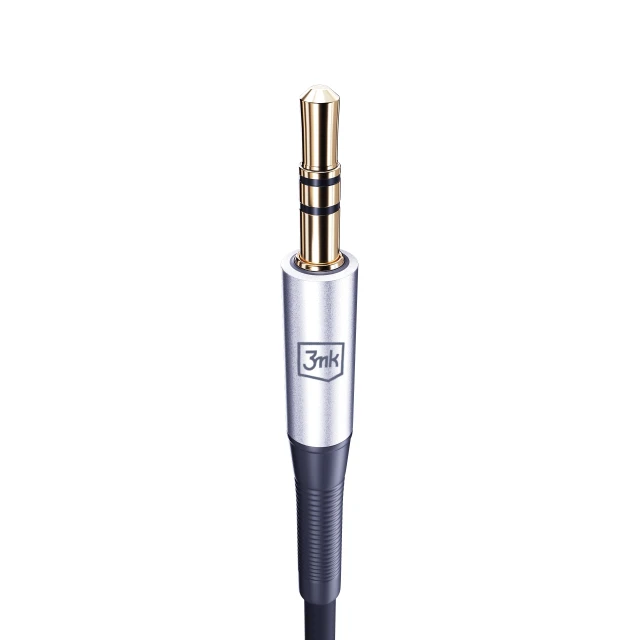 Кабель 3mk AUX Jack 3.5 mm 1m Black (5903108528771)