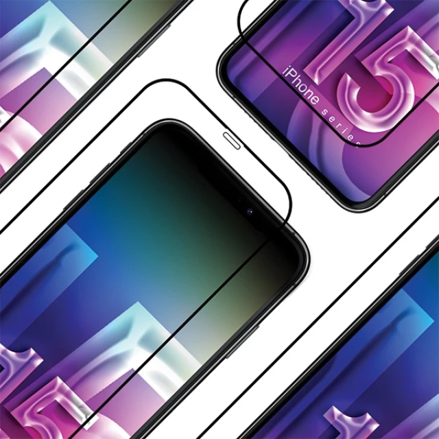 Чохол та захисне скло 3mk Comfort Set 4in1 для iPhone 15 Pro Max Clear Black (5903108536622)