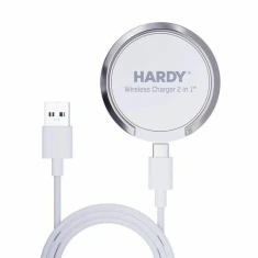 Беспроводная зарядка 3mk Hardy 2in1 15W White (5903108541152)