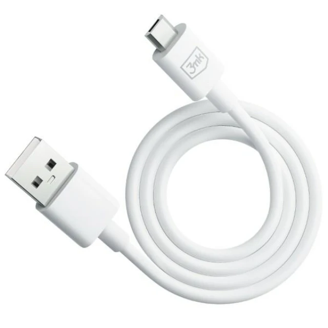 Кабель 3mk Hyper Cable USB-A - Micro USB 1.2m 5V 2.4A White (5903108541176)