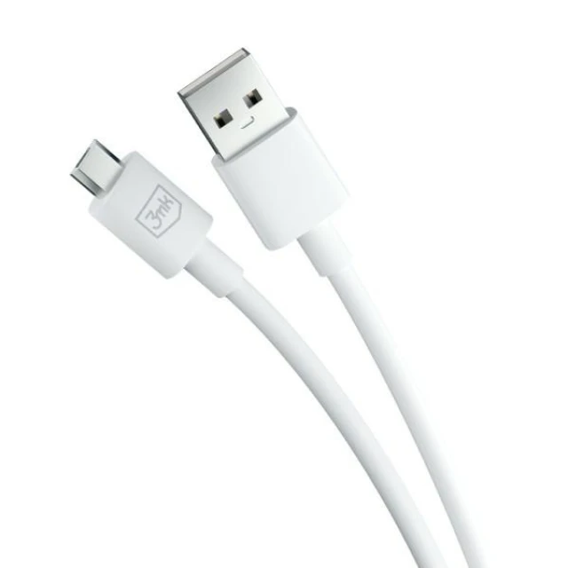 Кабель 3mk Hyper Cable USB-A - Micro USB 1.2m 5V 2.4A White (5903108541176)