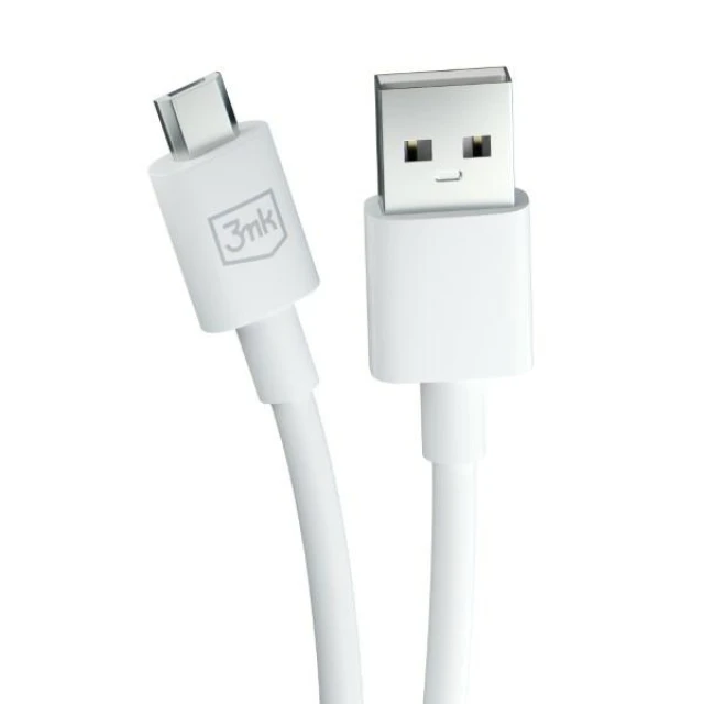 Кабель 3mk Hyper Cable USB-A - Micro USB 1.2m 5V 2.4A White (5903108541176)