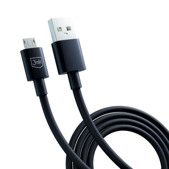 Кабель 3mk Hyper Cable USB-A - Micro USB 1.2m 5V 2.4A Black (5903108541183)