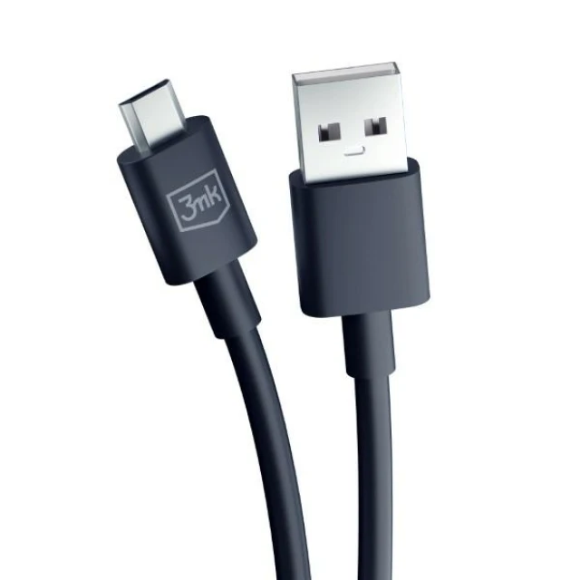 Кабель 3mk Hyper Cable USB-A - Micro USB 1.2m 5V 2.4A Black (5903108541183)