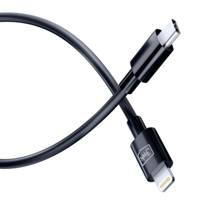 Кабель 3mk Hyper Cable USB-C - Lightning 20W 1.2m Black (5903108541206)