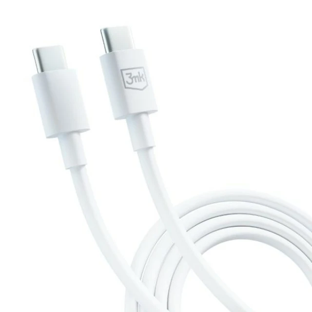 Кабель 3mk Hyper Cable USB-C - USB-C 100W 1.2m White (5903108541213)