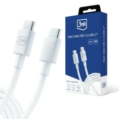 Кабель 3mk Hyper Cable USB-C - USB-C 100W 1.2m White (5903108541213)